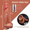 Thrusting Realistic Dildo Vibrator Anal Plug With 9 Vibration & 3 Telescopic Modes Female For Pleasure, Sex Toy With Suction For Handsfree Paly