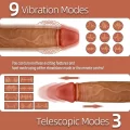 Thrusting Realistic Dildo Vibrator Anal Plug With 9 Vibration & 3 Telescopic Modes Female For Pleasure, Sex Toy With Suction For Handsfree Paly