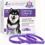 Dogs Calming Pheromones Collar 3 Packs Lasts 60 Days Relieve Reduce Anxiety or Stress 25 Inches Adjustable Relaxing Comfortable Collar Breakaway Design for All Small Medium and Large Dog