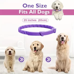 Dogs Calming Pheromones Collar 3 Packs Lasts 60 Days Relieve Reduce Anxiety or Stress 25 Inches Adjustable Relaxing Comfortable Collar Breakaway Design for All Small Medium and Large Dog