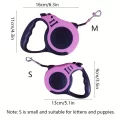 Fancy Retractable & Durable Dog Leash With Double Switch - Easy Control And Comfortable Grip