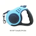 Lake Blue Fancy Retractable & Durable Dog Leash With Double Switch - Easy Control And Comfortable Grip