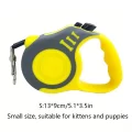 Sunshine Yellow Fancy Retractable & Durable Dog Leash With Double Switch - Easy Control And Comfortable Grip