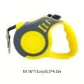 Sunshine Yellow Fancy Retractable & Durable Dog Leash With Double Switch - Easy Control And Comfortable Grip