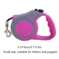 Dark Pink Fancy Retractable & Durable Dog Leash With Double Switch - Easy Control And Comfortable Grip