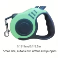 Green Fancy Retractable & Durable Dog Leash With Double Switch - Easy Control And Comfortable Grip