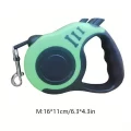 Green Fancy Retractable & Durable Dog Leash With Double Switch - Easy Control And Comfortable Grip