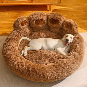 Fluffy Cat kennel dog kennel, Calming Dog Beds, Dog Sleeping Sofa, Cat Beds, Cat Sleeping Sofa, Bear Paw Shaped