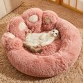 PINK Fluffy Cat kennel dog kennel, Calming Dog Beds, Dog Sleeping Sofa, Cat Beds, Cat Sleeping Sofa, Bear Paw Shaped