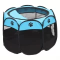 Blue Foldable Portable Pet Playpen For Dogs, Cats, And Rabbits - Indoor/Outdoor Use - Easy To Set Up And Store - Provides Safe And Secure Space For Play And Rest