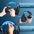 LED Luminous Deep Bass Gaming Headset Earphone with Noise Cancelling microphone, Soft Memory Earmuffs, Leather Earmuff, PC, PS5, PS4, PS4 Pro/Slim, Xbox One S/X, PSP, Laptop, Tablet, iPad, Mobile Phone