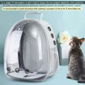 Travel In Style With Your Pet! Transparent Space Capsule Design Pet Backpack Pet Travel Carrier For Dog & Cat For Outdoor Adventures!