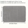 Grey Waterproof Honeycomb Design Double-Layer Washable Pet Cat Litter Mat!