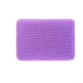 Purple Waterproof Honeycomb Design Double-Layer Washable Pet Cat Litter Mat!